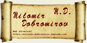 Milomir Dobromirov vizit kartica